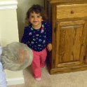 Julia hides from Uncle Bob